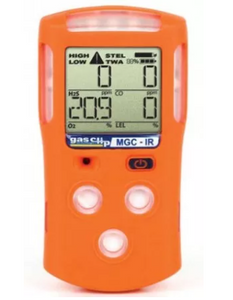 gas clip multi gas detector - mgc - orange front