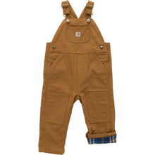 Load image into Gallery viewer, Carhartt Kids' Canvas Bib Overall Flannel-Lined
