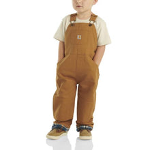 Load image into Gallery viewer, Carhartt Kids' Canvas Bib Overall Flannel-Lined
