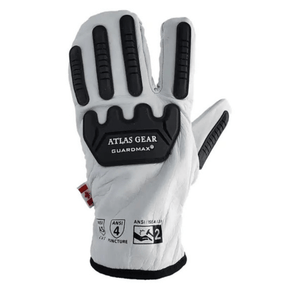 W811 - Winter Impact 3-Finger Mitts - Atlas - White And Black
