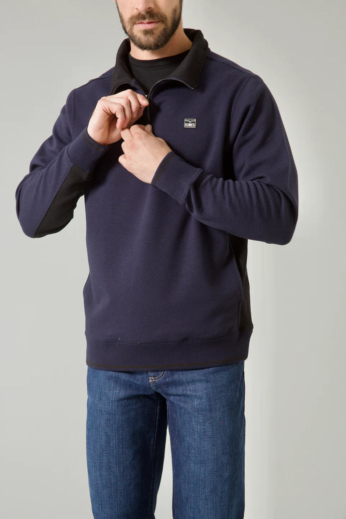 Kimes 1/4 Zip Jacket - Fleece - Navy