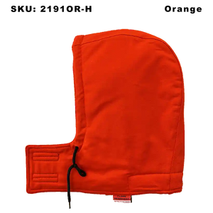 Fire Resistant Parka Hood - Orange - Side