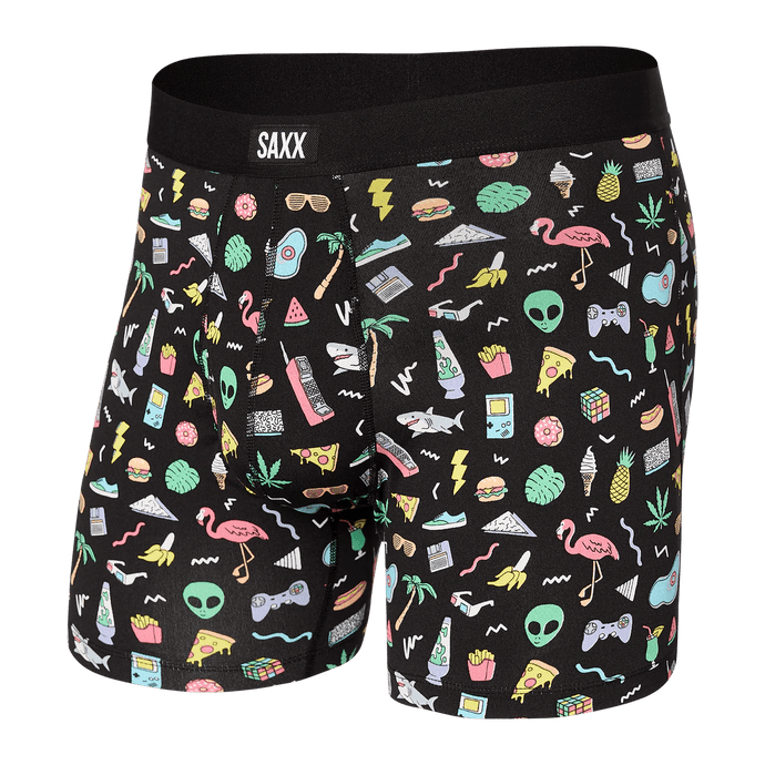 Mens Daytripper Boxer Brief - SAXX - Fun Bits - Black