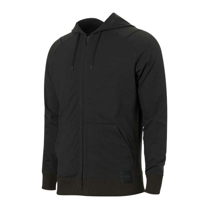 Mens Down Time Hoodie - SAXX - Black - Front