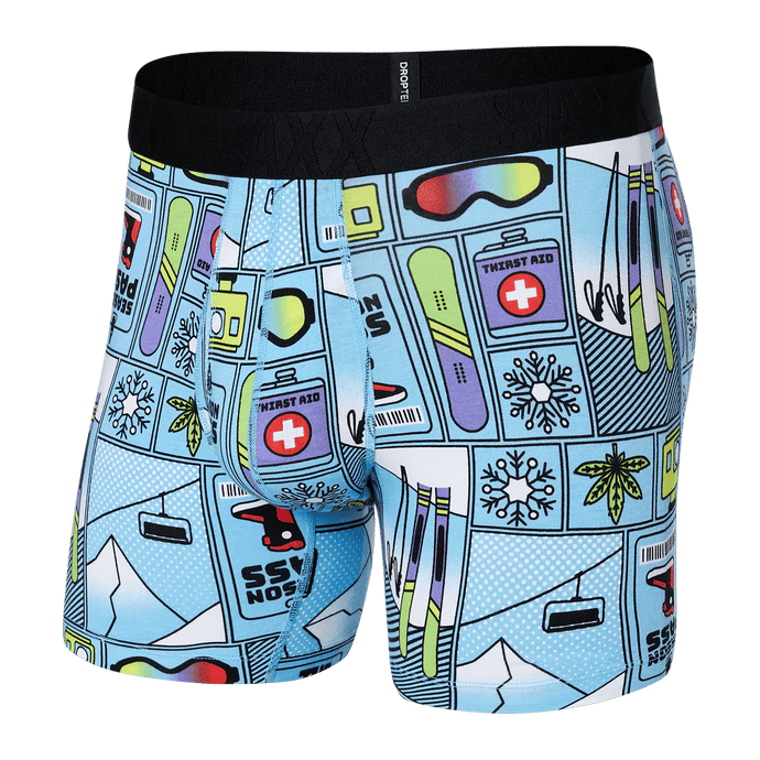 Mens Drop Temp Boxer Brief - SAXX - Season Pass - Front