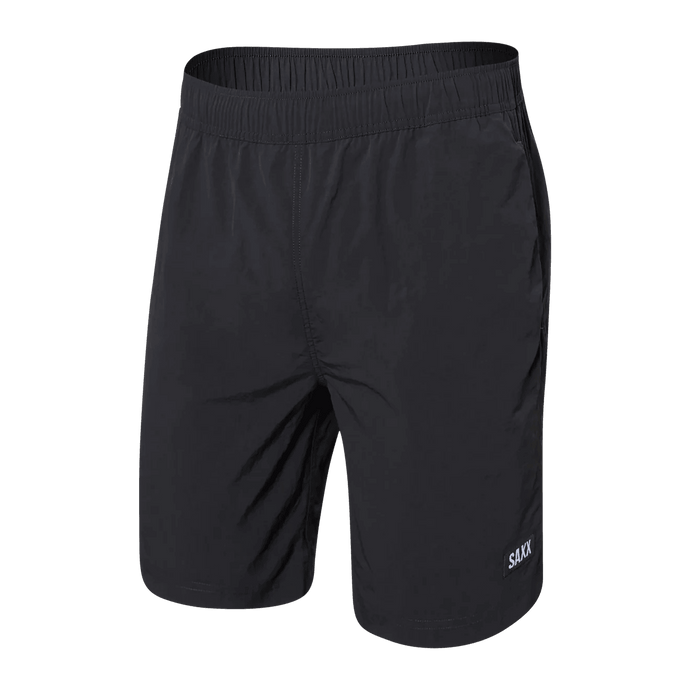 Go Coastal 2 in 1 Volleyball Shorts - SAXX - 7 inch inseam - Black - Front