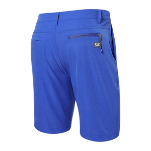 Mens 8 inch inseam shorts - SAXX - Blue - back