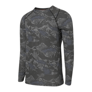 Mens Long Sleeve Shirt - SAXX - Grey Camo