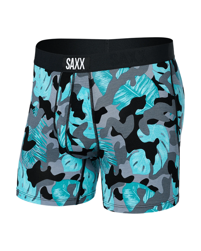 Mens Vibe Super Soft Boxer Brief - SAXX - Island Camo - Front