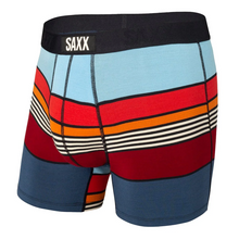 Load image into Gallery viewer, Mens Vibe Super Soft Boxer Brief - SAXX - Navy Super Stripe
