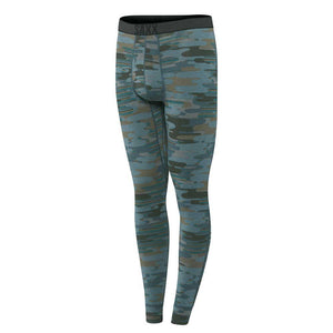 Baselayer Tights - SAXX - Blue/Green Camo - Front