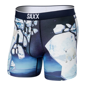 Mens Volt Breathable Mesh Boxer Brief - SAXX - Polar Ice