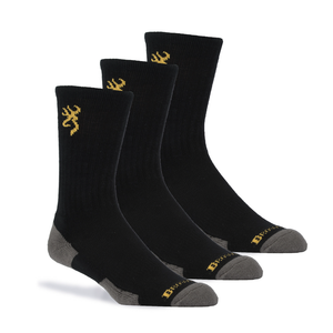 Unisex Poplar Boot Socks - Browning - 3 Pack - Black