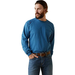 Mens Fire Resistant Long Sleeve Work Shirt - Ariat - Blue