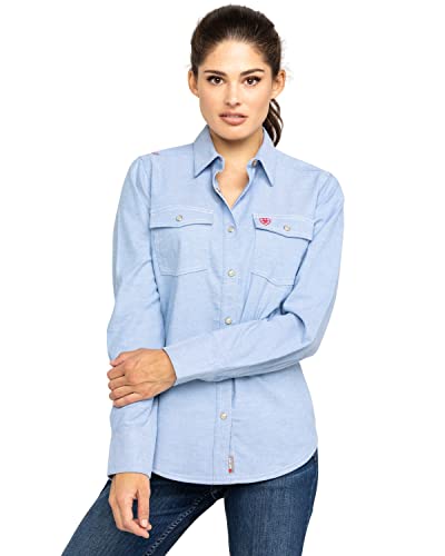 Womens Fire Resistant Durastretch Shirt - Ariat - Light Blue