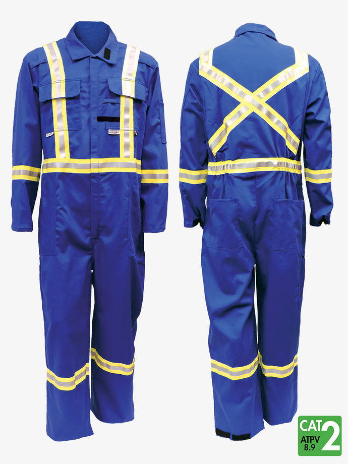 Flame Resistant 3108 Avenger Coveralls - CAT - Royal Blue - IFR