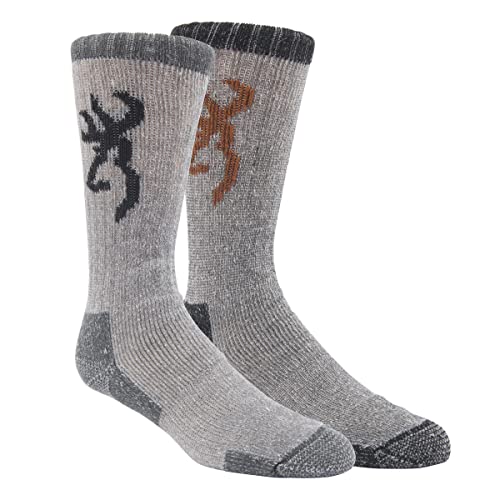 Unisex Poplar Boot Socks - Browning - 2 Pack - Charcoal and Black
