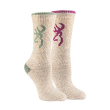 Load image into Gallery viewer, Unisex Poplar Boot Socks - Browning - 2 Pack - Green and Purple

