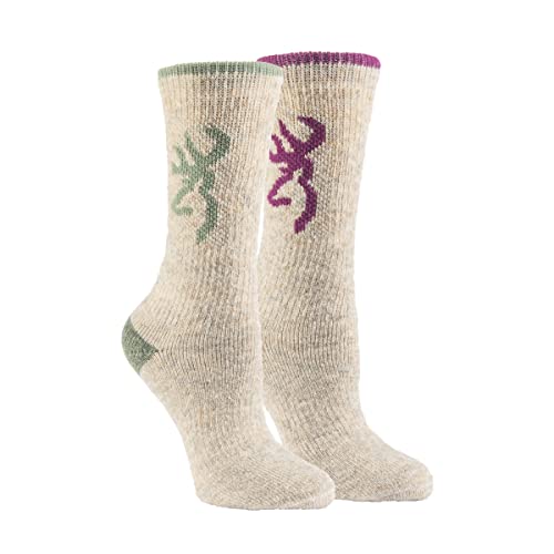 Unisex Poplar Boot Socks - Browning - 2 Pack - Green and Purple