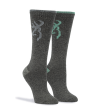 Load image into Gallery viewer, Unisex Poplar Boot Socks - Browning - 2 Pack - Julep and Dark Grey
