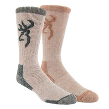 Load image into Gallery viewer, Unisex Poplar Boot Socks - Browning - 2 Pack - Orange and Green
