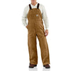 Mens Fire Resistant Duck Bib Lined Overall - Carhartt - Brown