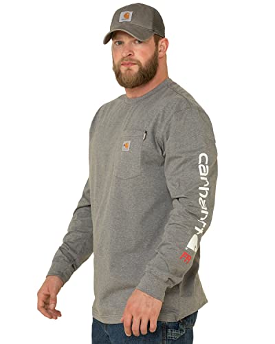 Mens Fire Resistant Loose Fit Midweight Long Sleeve - Carhartt - Grey