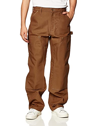 Mens Loose Fit Firm Duck Double Front Utility Work Pants - Carhartt - Brown
