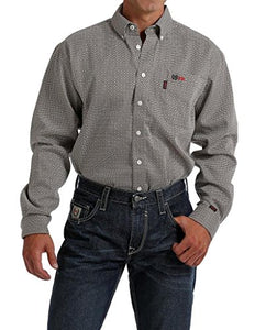 Mens Fire Resistant Button Up Shirt - Cinch - Tan - 2009