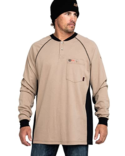 Mens Fire Resistant Henly Shirt - Cinch - Brown
