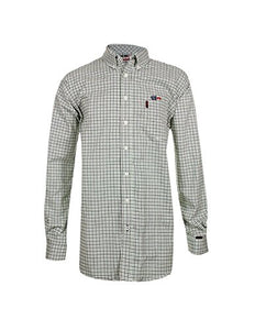 Mens Fire Resistant Button Up Shirt - Cinch - Plaid - Front