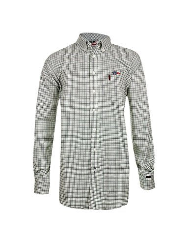 Mens Fire Resistant Button Up Shirt - Cinch - Plaid - Front