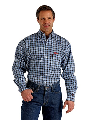 Mens Button Up Shirt - Cinch - Blue Plaid