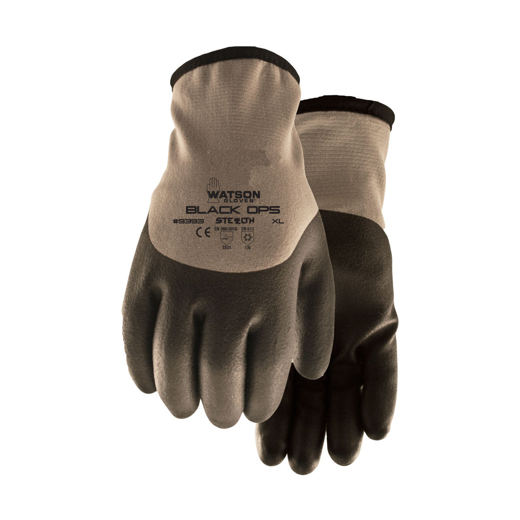 Mens Stealth Nitrile Work Glove - Watson Gloves - All Sizes - Grey