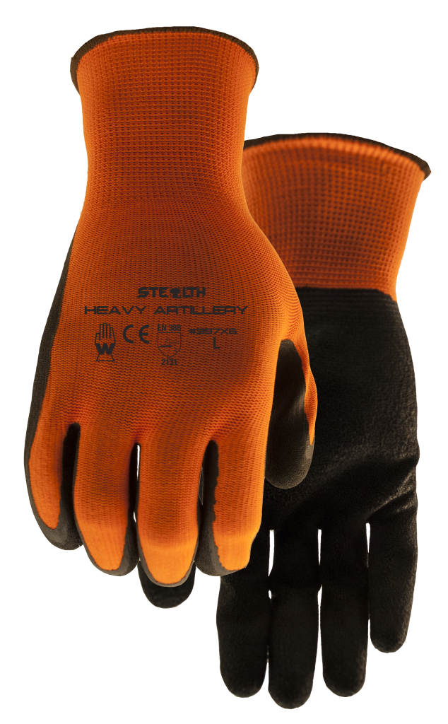 Mens Stealth Heavy Work Glove - Watson Gloves - All Sizes - Orange