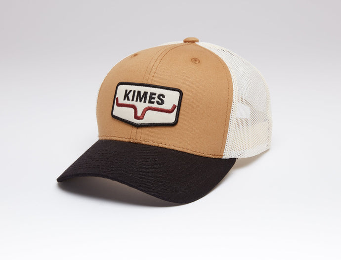 Mens El Segundo Trucker Hat - Kimes - White with Brown 