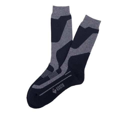 Mens Merino Wool Socks - Kosto - 42% - Grey and Black